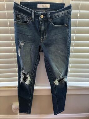 KanCan Dark Blue Distressed Skinny Jeans